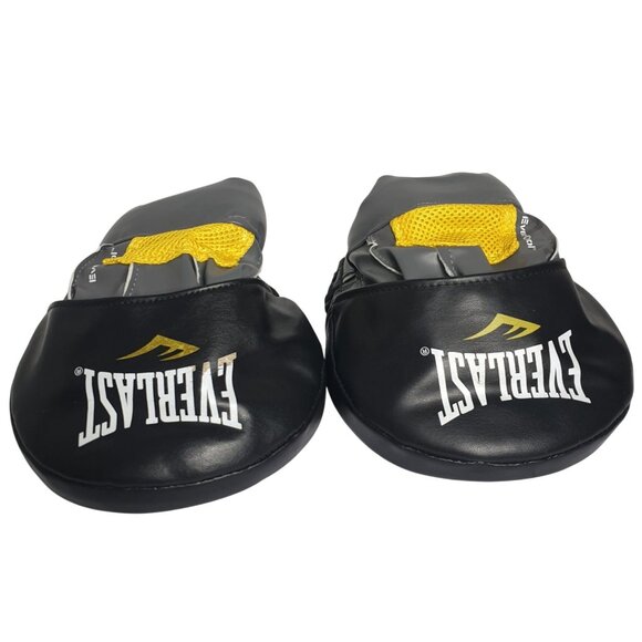 Everlast Punch Focus Mitts Training Pair Gray/Black Boxing MMA - Picture 5 of 7